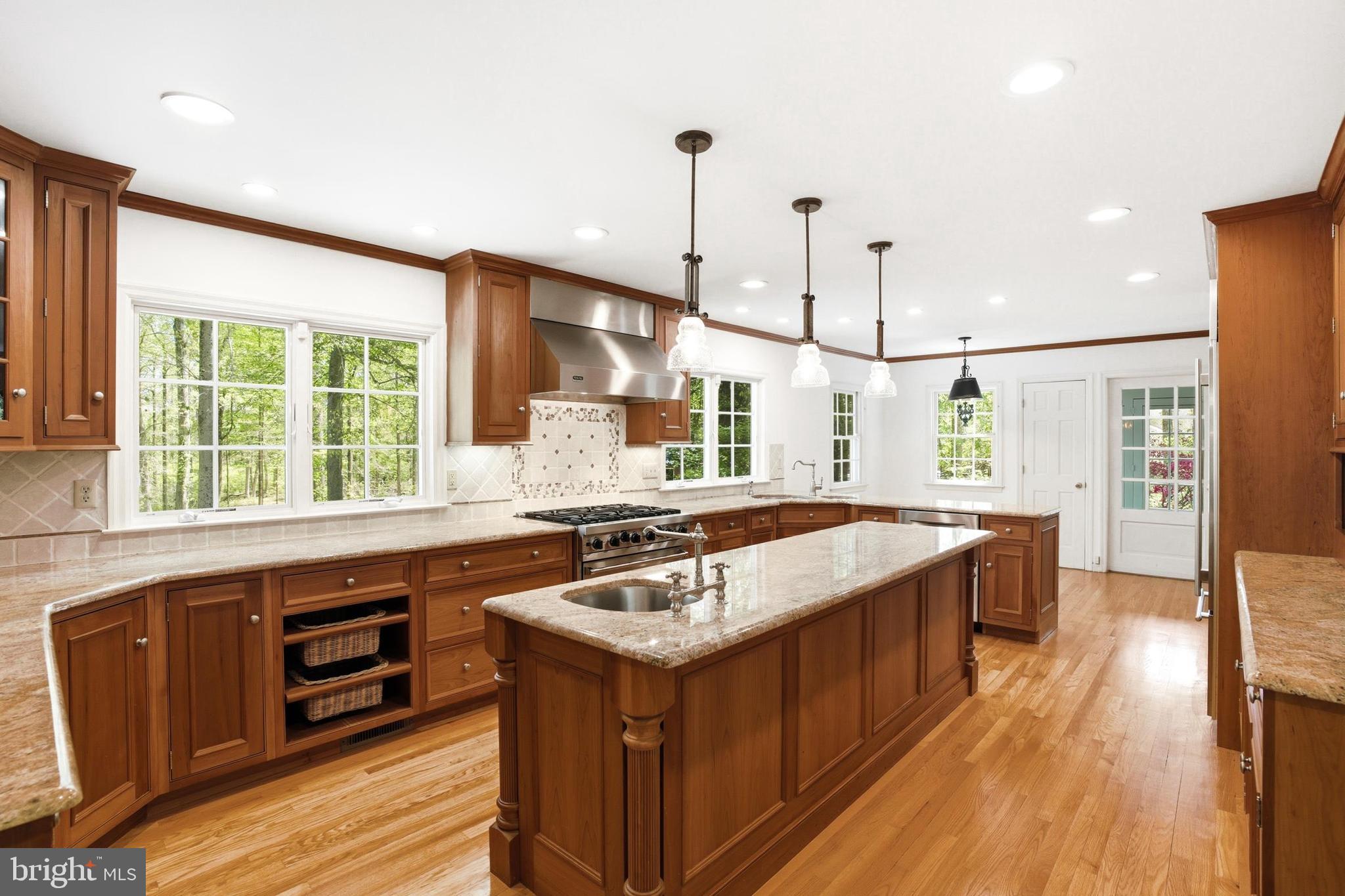 4511 Province Line Road Princeton, NJ 08540 - Photo 6 of 34 a kitchen with stainless steel appliances granite countertop a sink a stove and a wooden floors