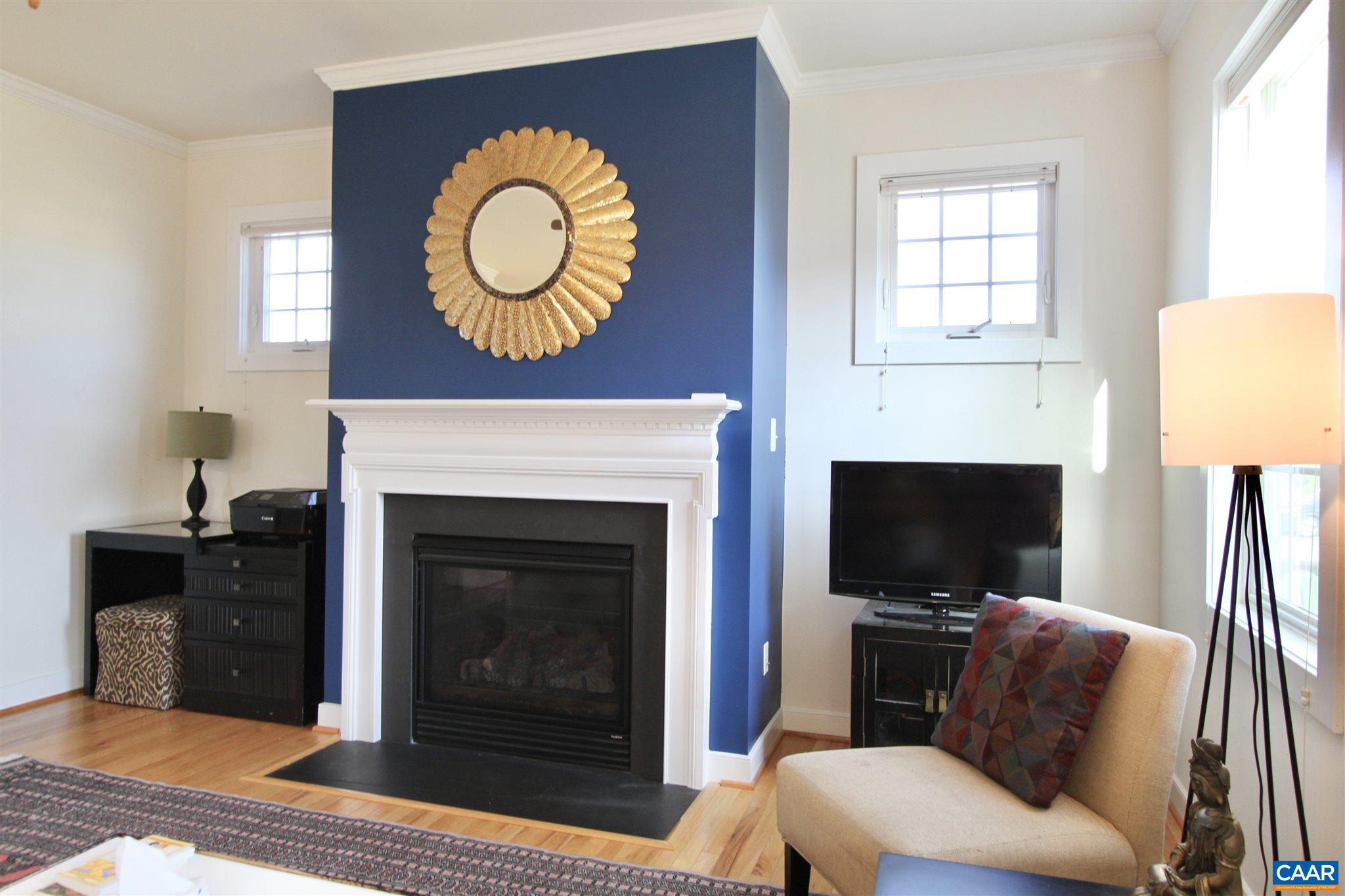 5441 Park Road Crozet, VA 22932 - Photo 7 of 30 a living room with furniture a fireplace and a flat screen tv