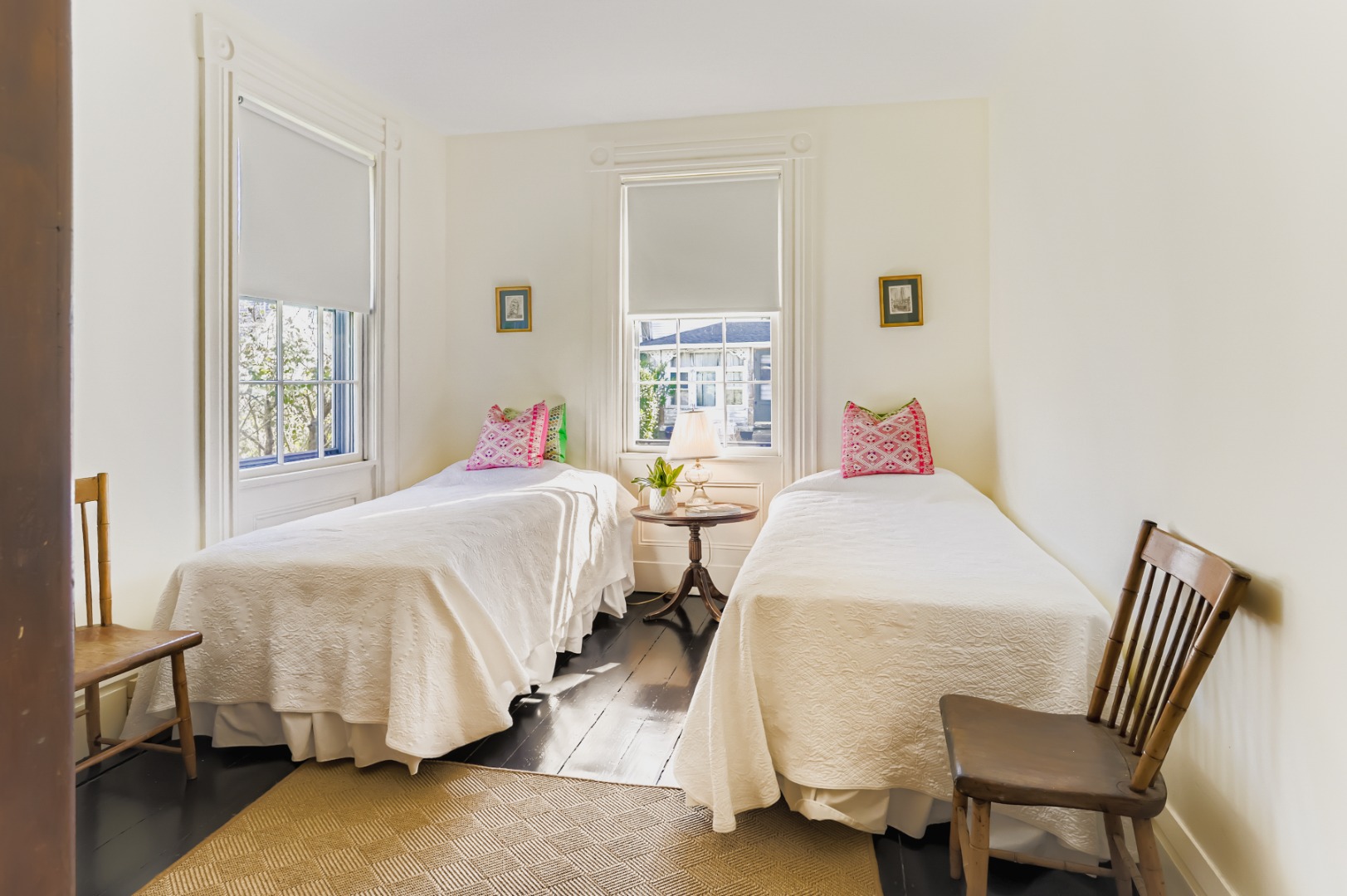27 Spring Street Vineyard Haven, MA 02568 - Photo 39 of 59 a bedroom with a bed and a chair
