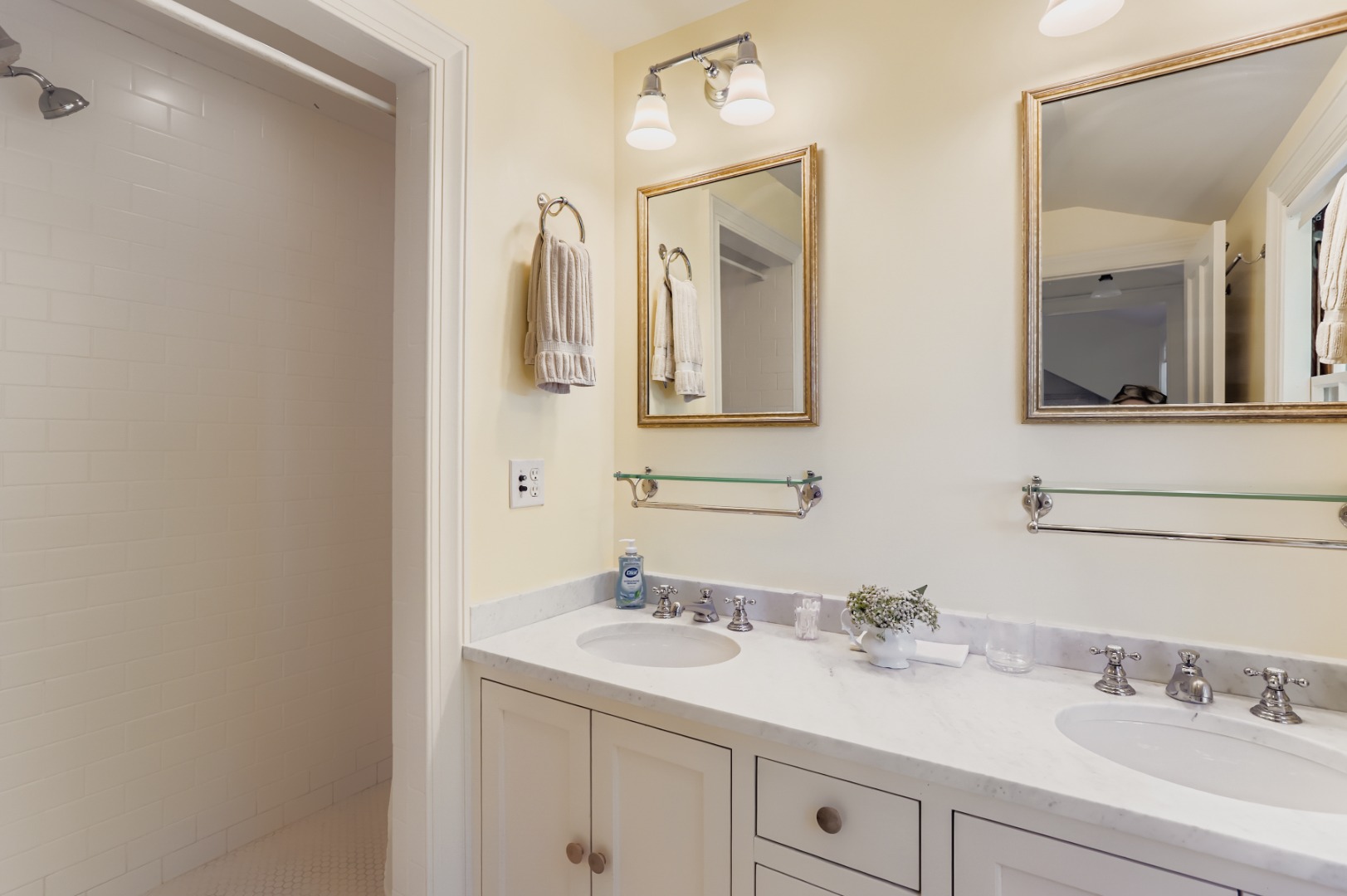 27 Spring Street Vineyard Haven, MA 02568 - Photo 44 of 59 a bathroom with a sink and a mirror