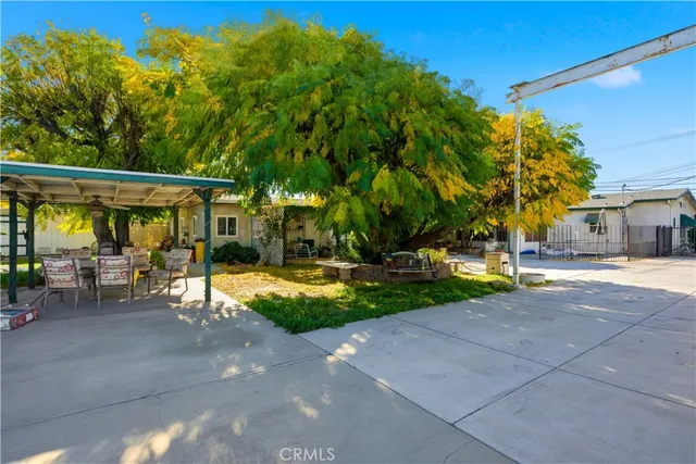 a view of a house with a patio