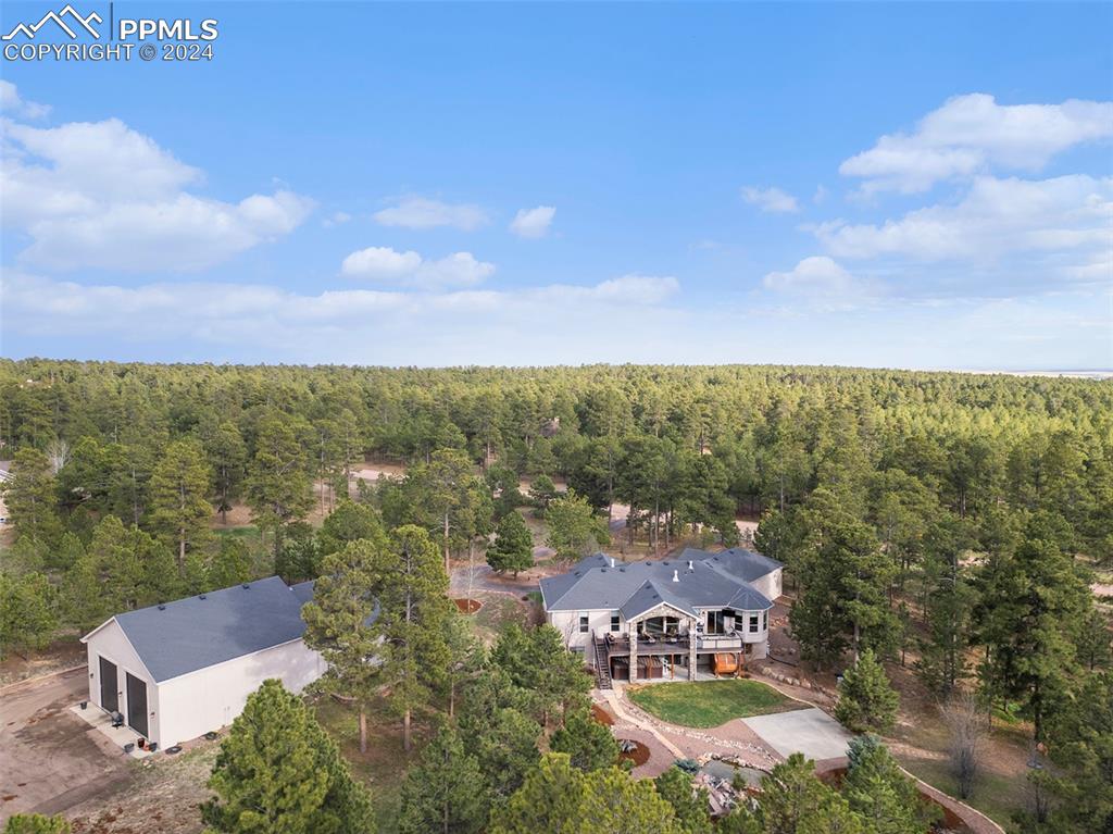 11628 Shaugnessy Road Colorado Springs, CO 80908 - Photo 46 of 50 an aerial view of residential houses with outdoor space and trees