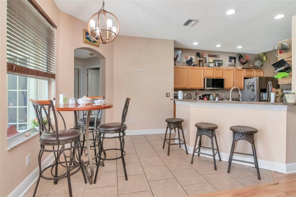 19103 Wind Dancer Street Lutz, FL 33558 - Photo 12 of 41 a view of a dining room with furniture and chandelier
