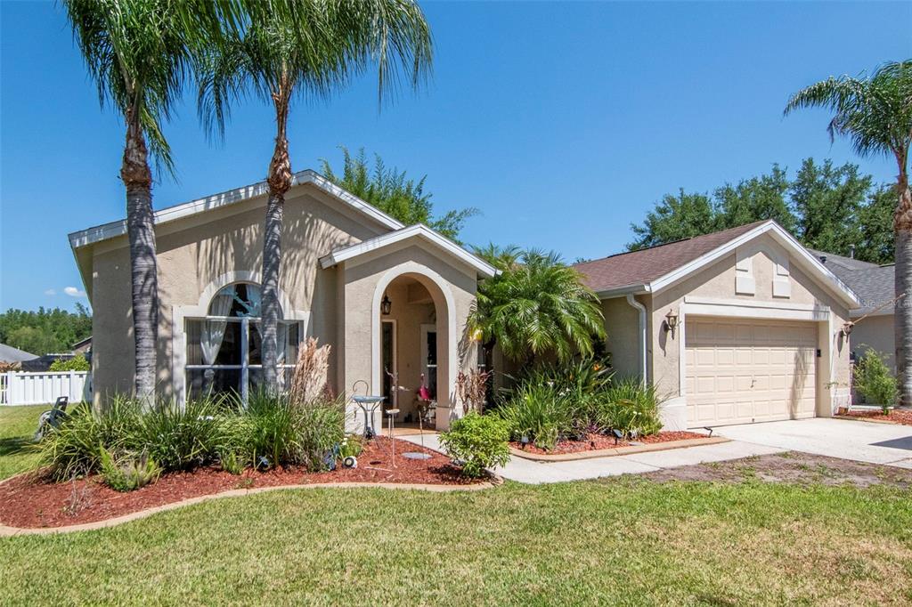 19103 Wind Dancer Street Lutz, FL 33558 - Photo 3 of 41 a front view of a house with a yard