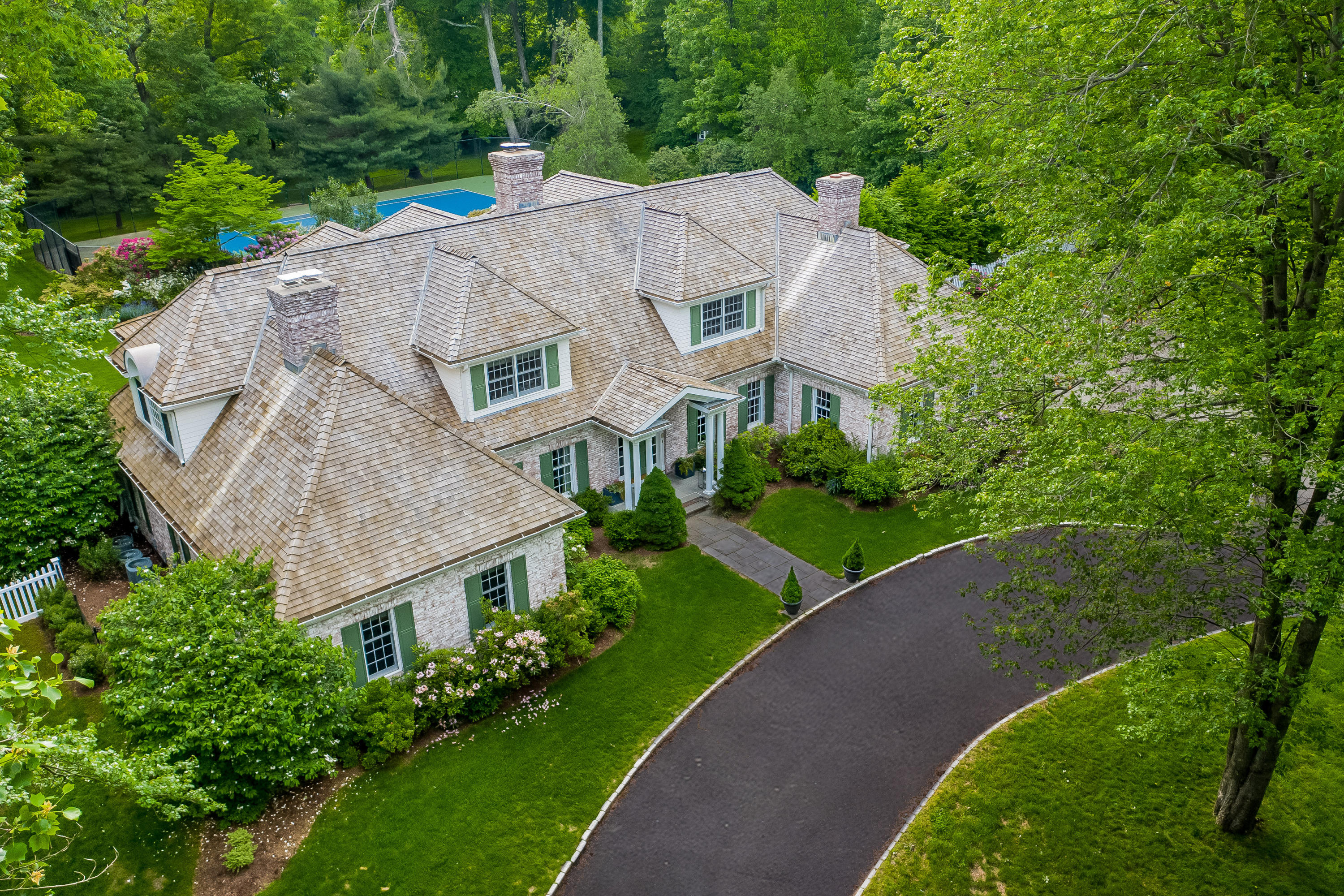 741 Hollow Tree Ridge Road Darien, CT 06820 - Photo 54 of 60 an aerial view of a house
