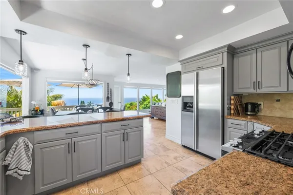 a view of a lake and mountain view