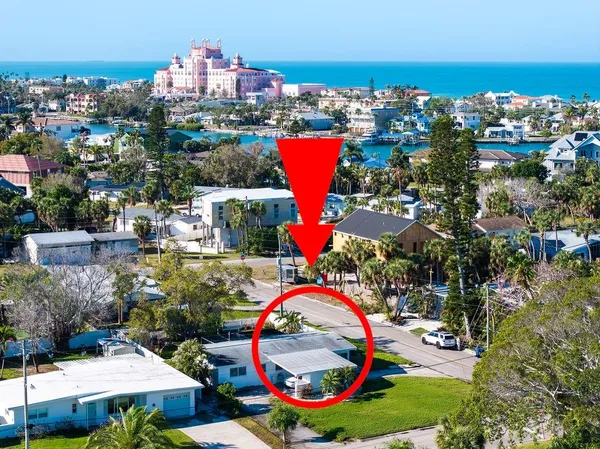 an aerial view of multiple house