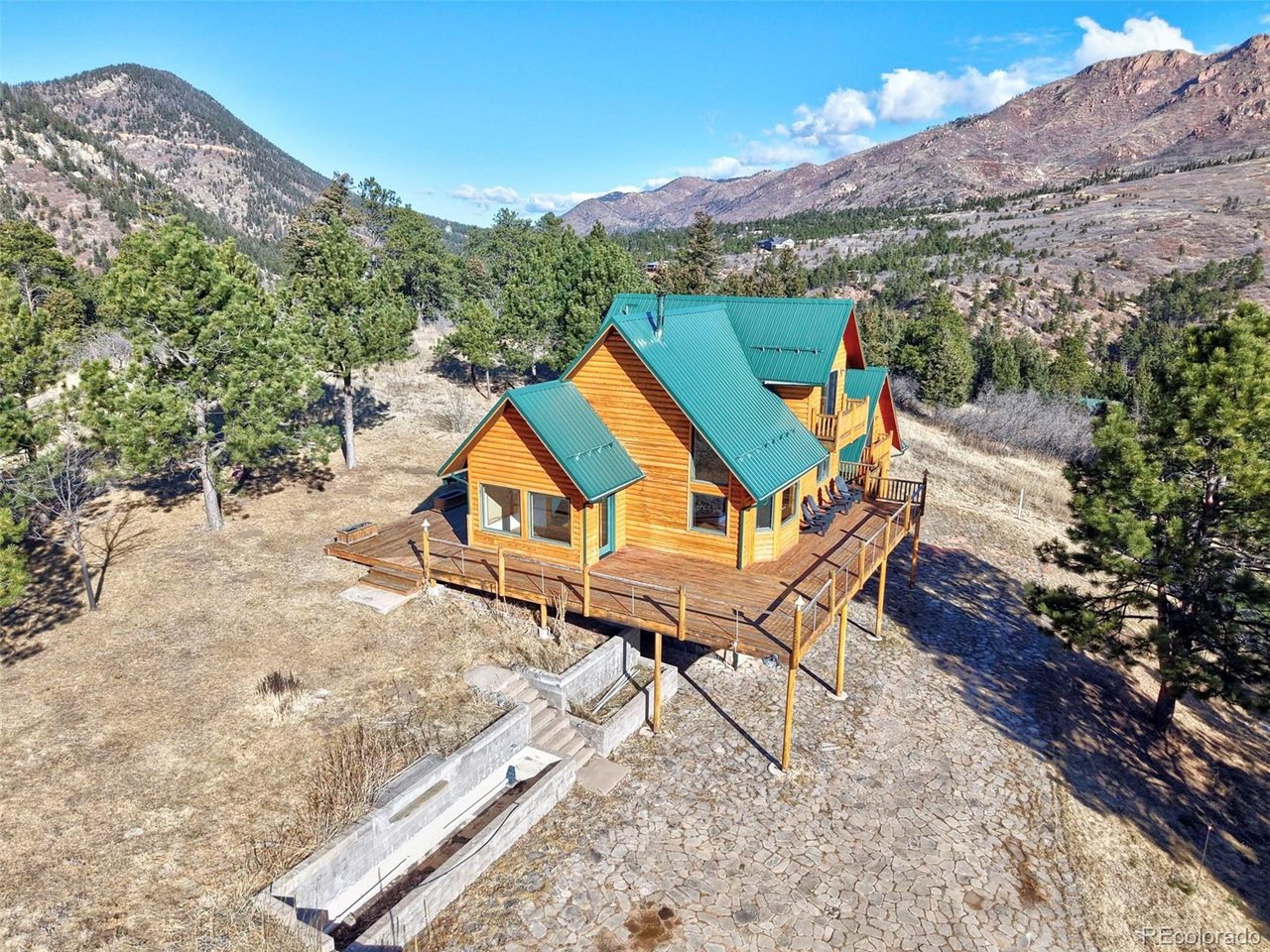7415 West Highway 24 Cascade, CO 80809 - Photo 2 of 45 an aerial view of a house with a mountain