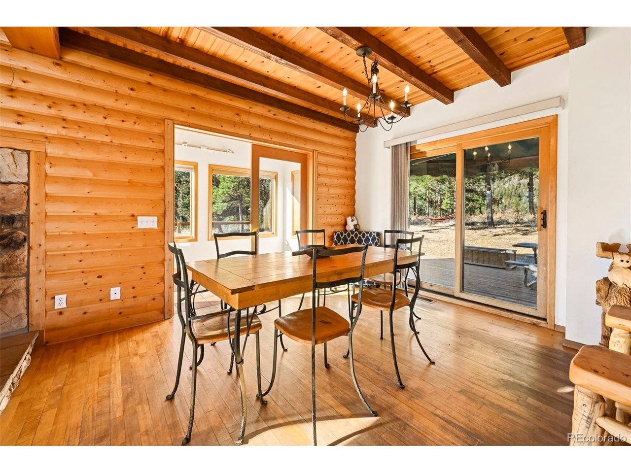 7415 West Highway 24 Cascade, CO 80809 - Photo 32 of 45 a dining room with furniture and wooden floor