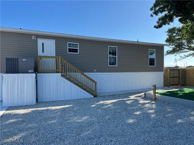 a backyard of a house