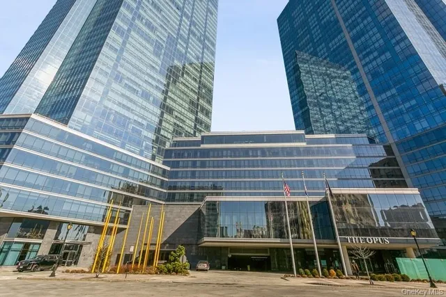 a front view of a building