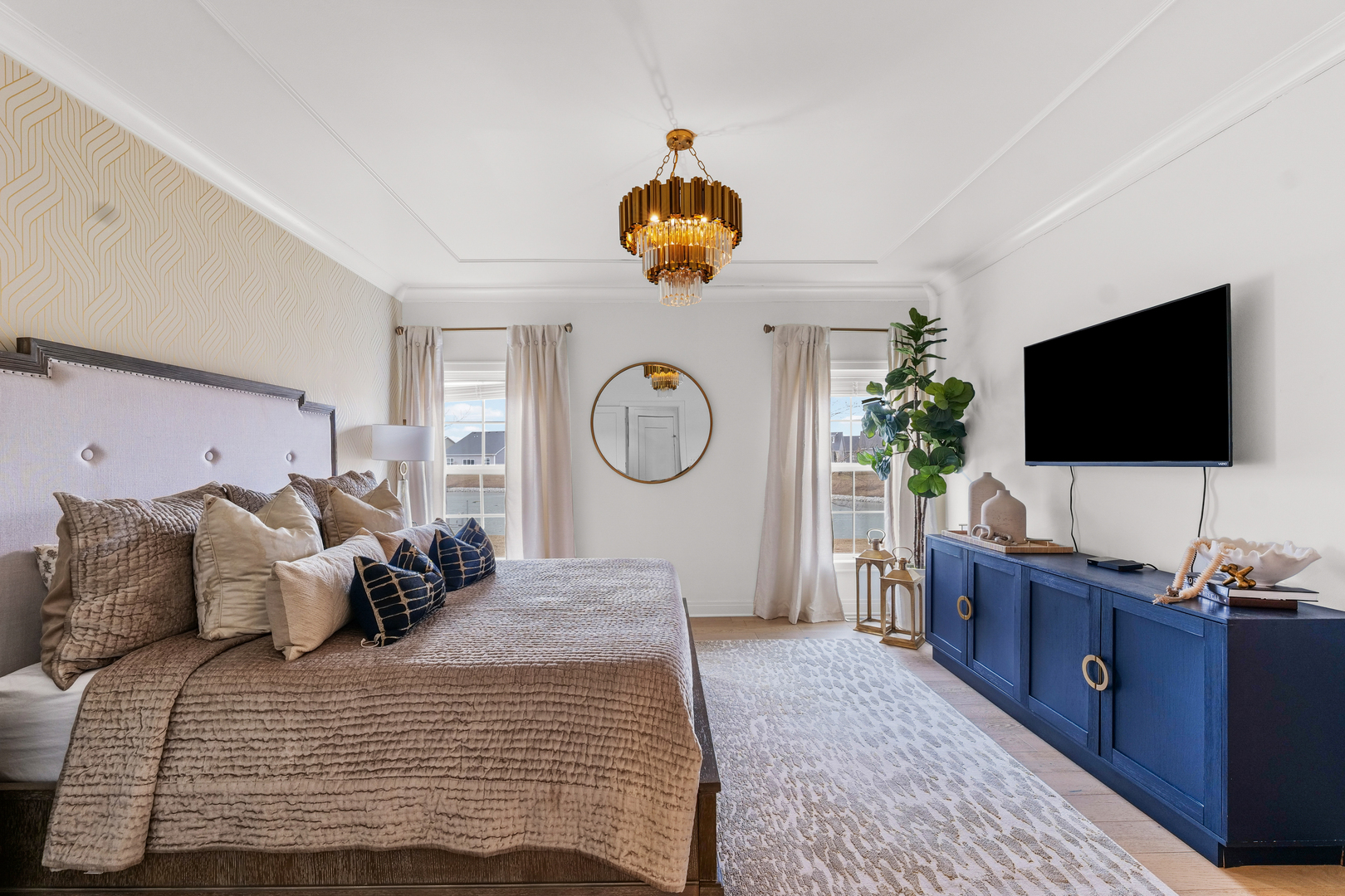 3901 Freedom Boulevard Champaign, IL 61822 - Photo 26 of 55 a bedroom with a bed and a flat screen tv