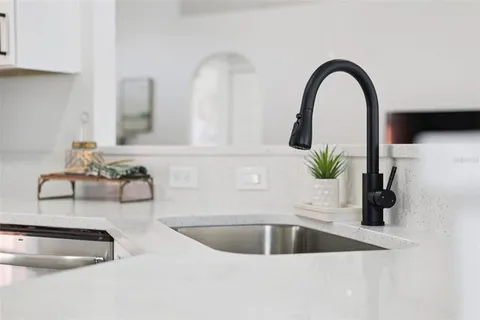 a close view of sink and tap