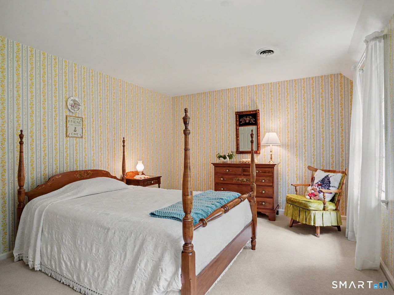 86 Fire Hill Road Redding, CT 06896 - Photo 24 of 36 a bedroom with a bed a dresser and a window