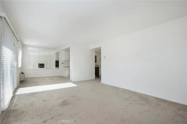 an empty room with a natural light