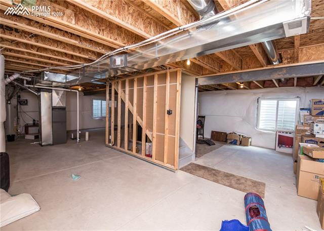 7945 Morning Dew Road Colorado Springs, CO 80908 - Photo 32 of 32 Huge basement with rough-in plumbing. Insulated for climate control.