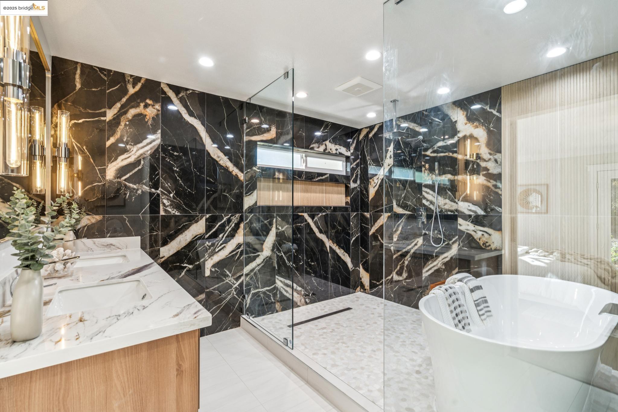 1333 Milton Avenue Walnut Creek, CA 94596 - Photo 22 of 59 a bathroom with a bathtub and shower