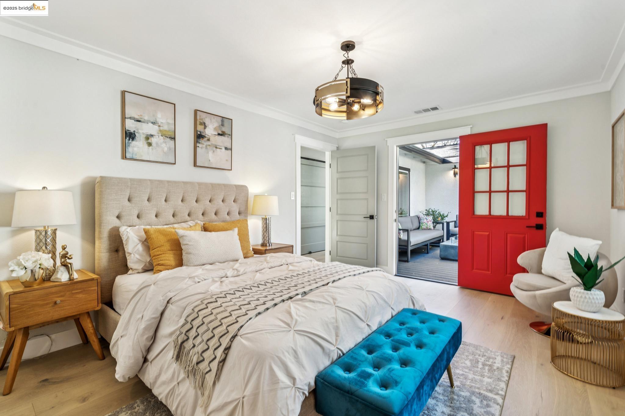 1333 Milton Avenue Walnut Creek, CA 94596 - Photo 25 of 59 a bedroom with a bed and furniture