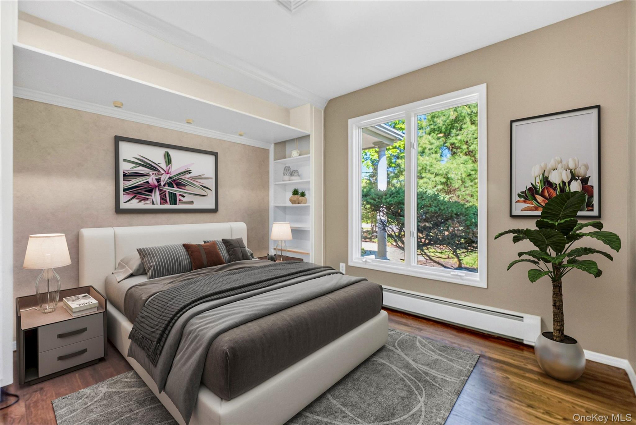18 Millbank Road Poughkeepsie, NY 12603 - Photo 29 of 50 a bedroom with a bed and a potted plant