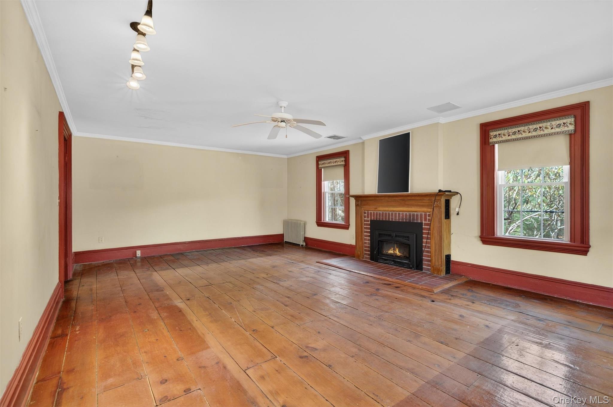 41 Whitlock Road Otisville, NY 10963 - Photo 7 of 48 Grand size living room with original wide plank floors, lots of windows and fireplace