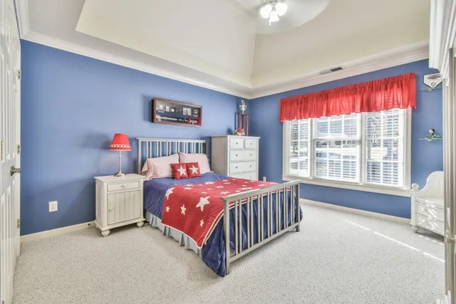 a view of a storage room with furniture