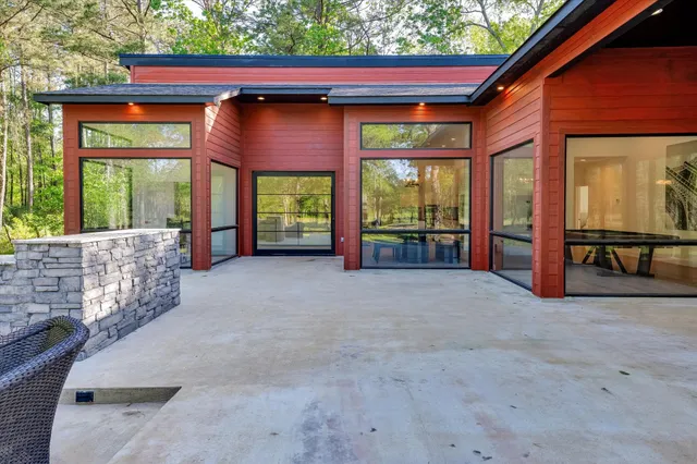 a view of an outdoor space with a patio