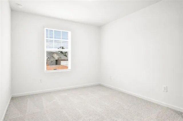 an empty room with a window