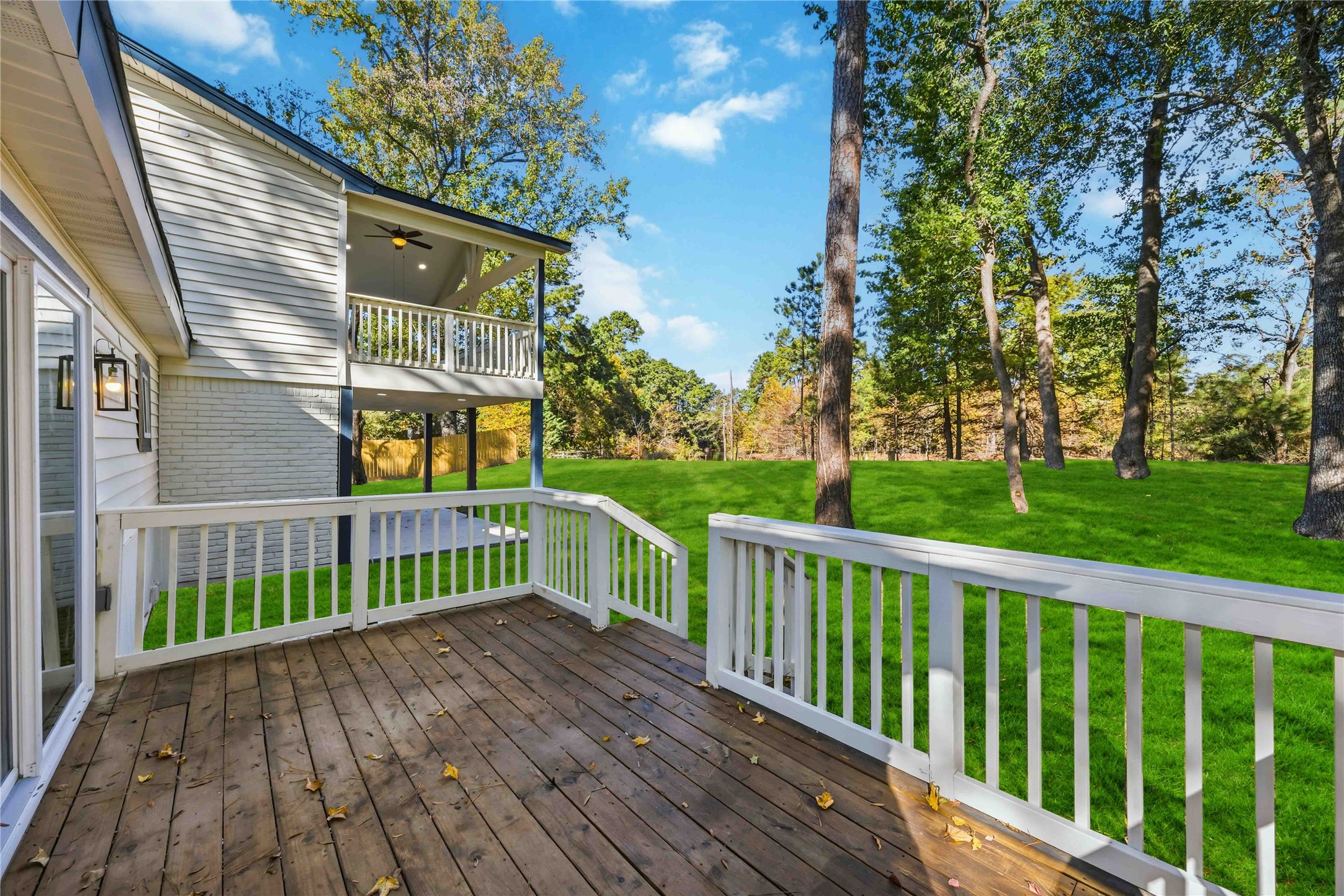 18234 Atkinson Lane Conroe, TX 77384 - Photo 23 of 30 a view of a wooden deck