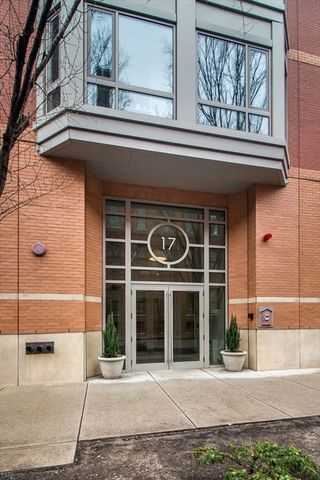 a view of a house with a large window