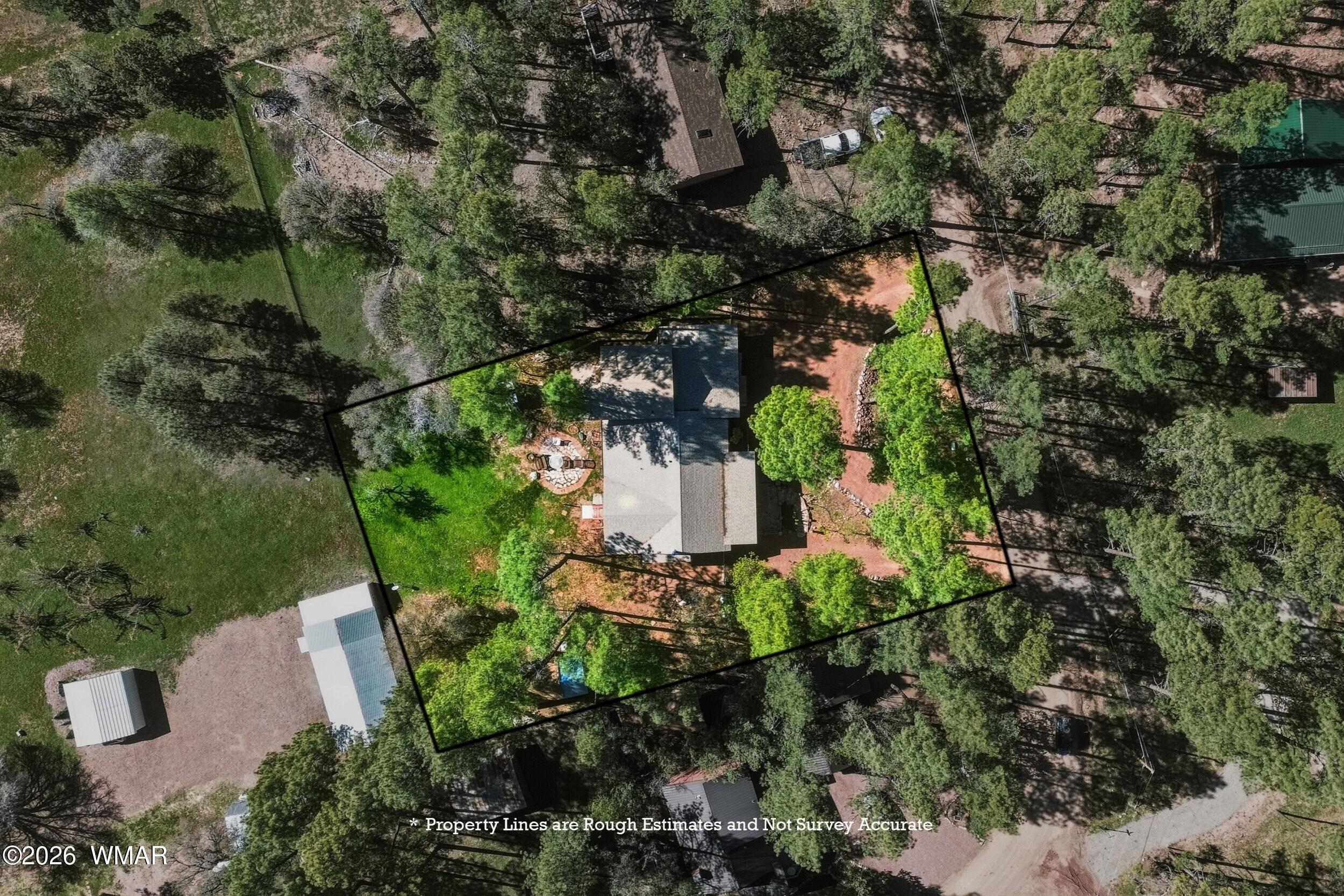 3533 Foothill Road Pine, AZ 85544 - Photo 45 of 52 an aerial view of a house with a yard