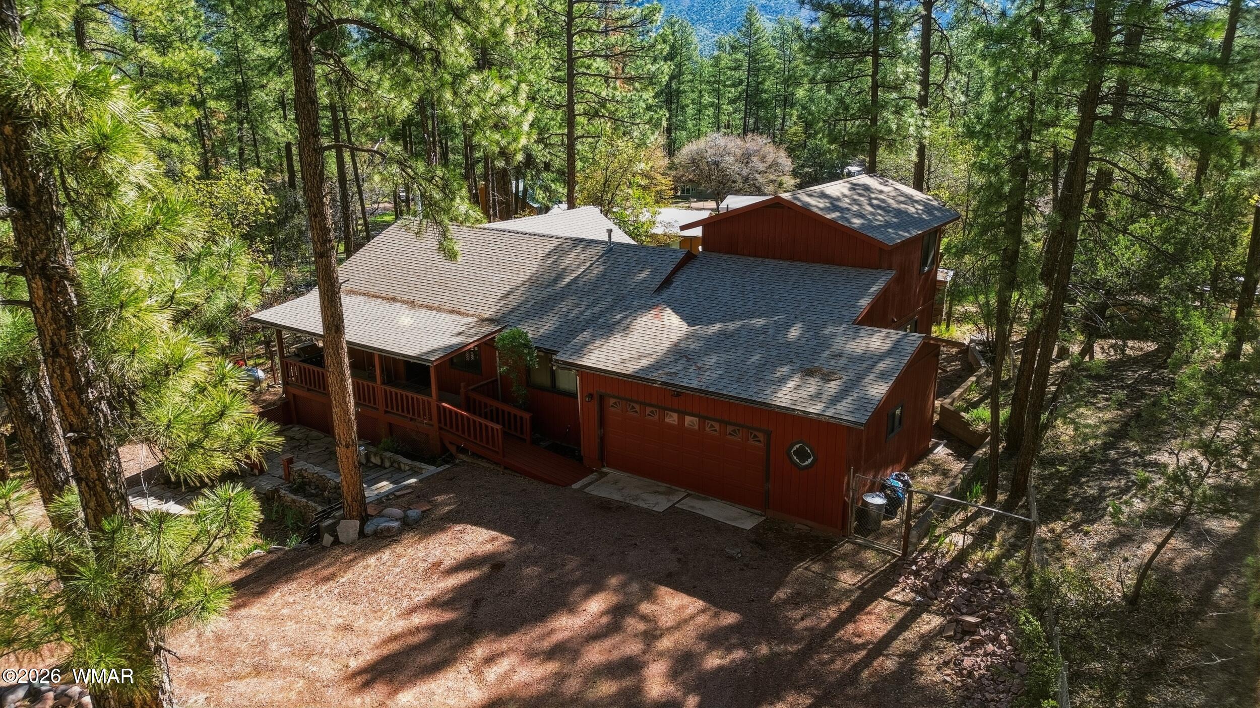 3533 Foothill Road Pine, AZ 85544 - Photo 49 of 52 aerial view of a house with a yard
