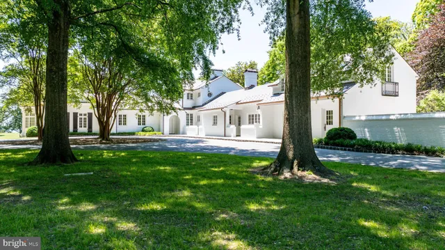 a living room with furniture a fireplace and a large mirror