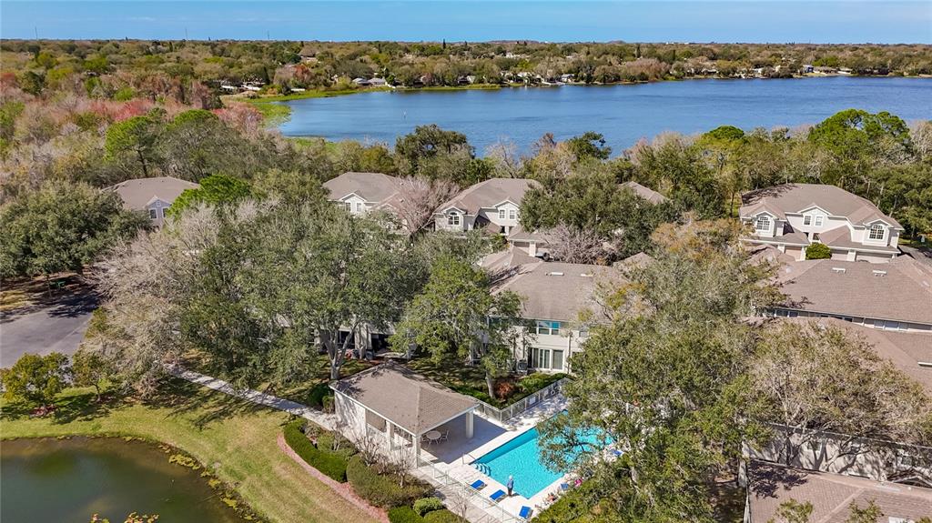 3589 Country Pointe Place Palm Harbor, FL 34684 - Photo 31 of 31 an aerial view of a house with a lake view
