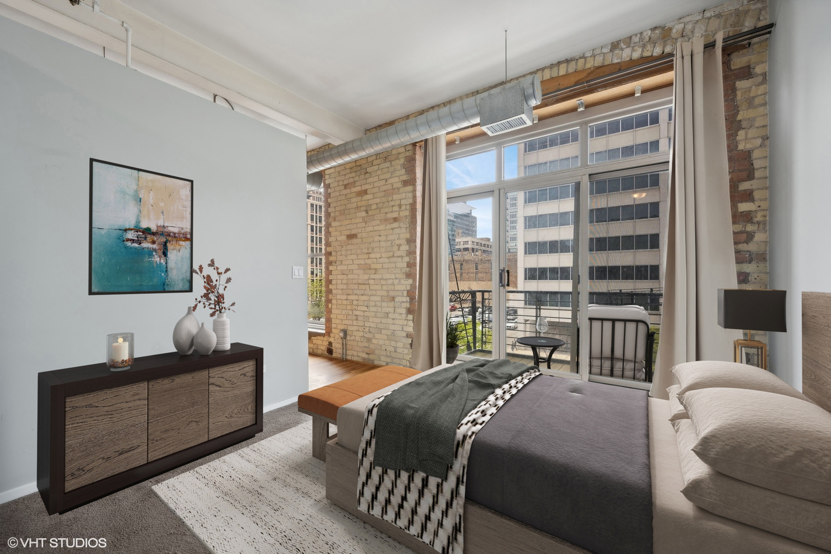 420 South Clinton Street, Unit 317A Chicago, IL 60607 - Photo 6 of 17 a bedroom with a bed and a window