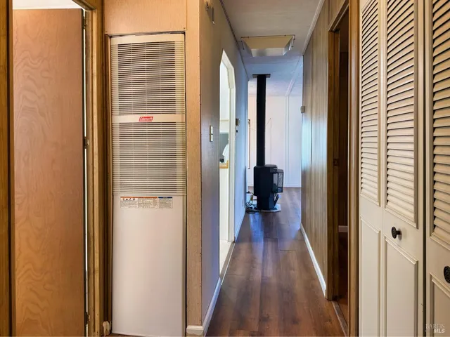 a view of a yard with a house and a large tree