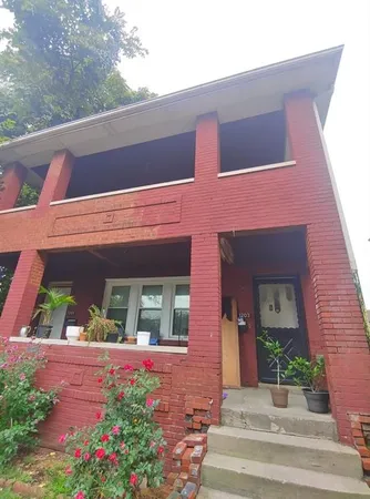 a front view of a house