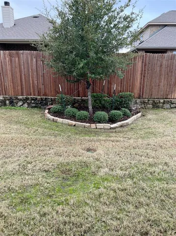 a view of a backyard