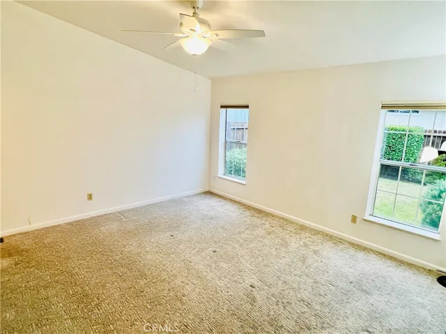 an empty room with a window