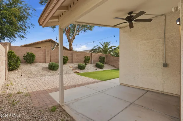 a view of a porch with yard