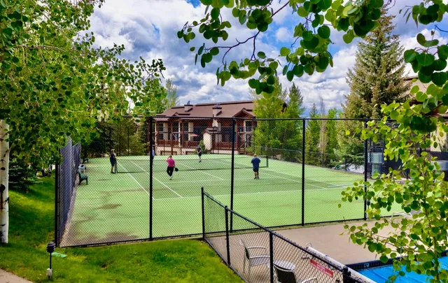 a view of a park with entertaining space