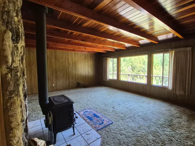 a view of backyard with green space