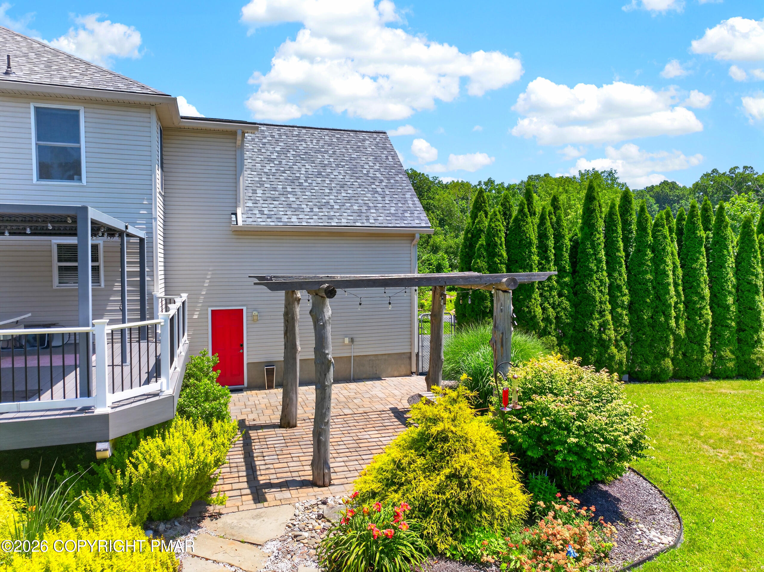 220 Pennbrook Road Stroudsburg, PA 18360 - Photo 62 of 73 Natural Tree Pergola Patio