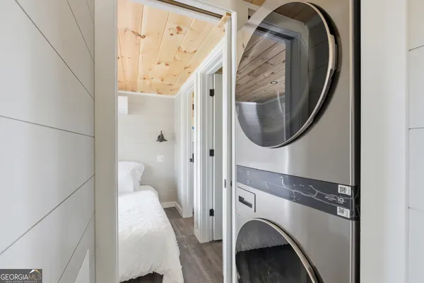 a close view of a bathroom with a sink and a mirror