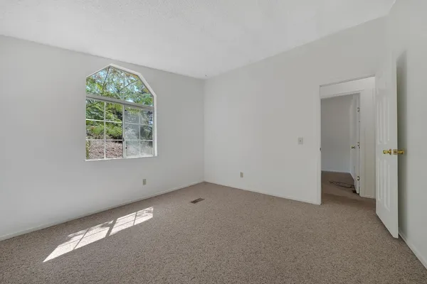 an empty room with a window