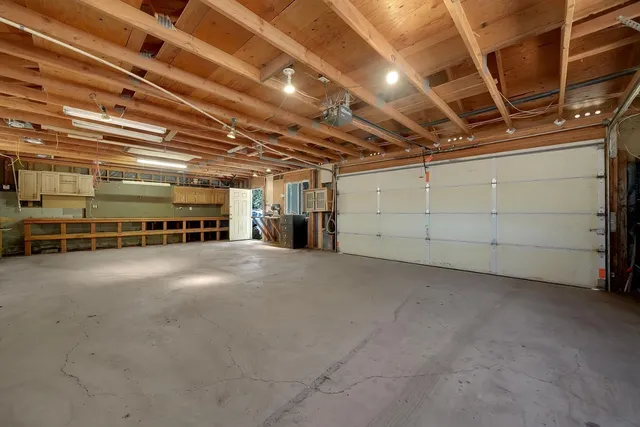 a view of a room with storage space