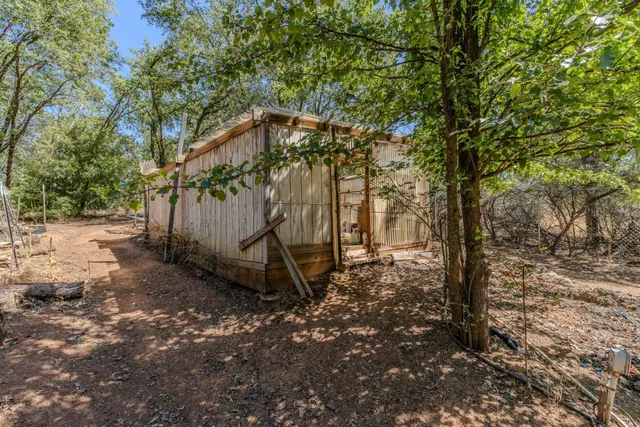 a view of statue in a yard