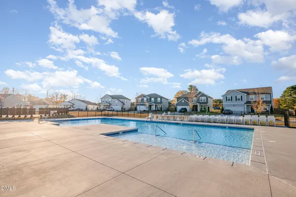 a view of a terrace with city view