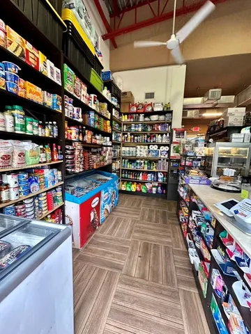 a view of a lake with a building