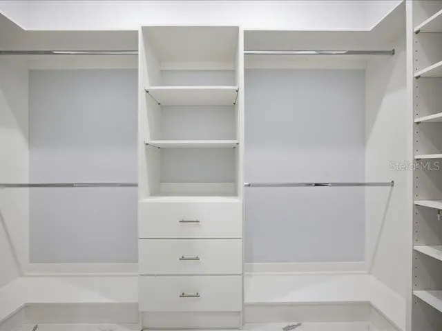 a close up view of racks on the wall