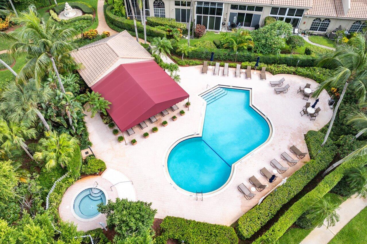 17266 Boca Club Boulevard, Unit 1603 Boca Raton, FL 33487 - Photo 42 of 42 an aerial view of a house with swimming pool and outdoor seating